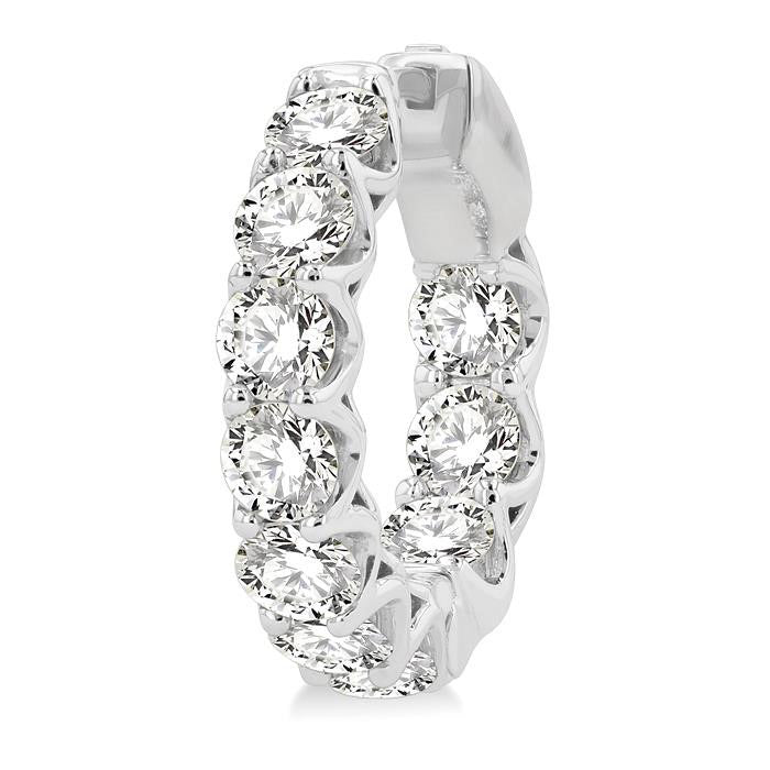IsLinVio 14K White Gold Diamond Earrings