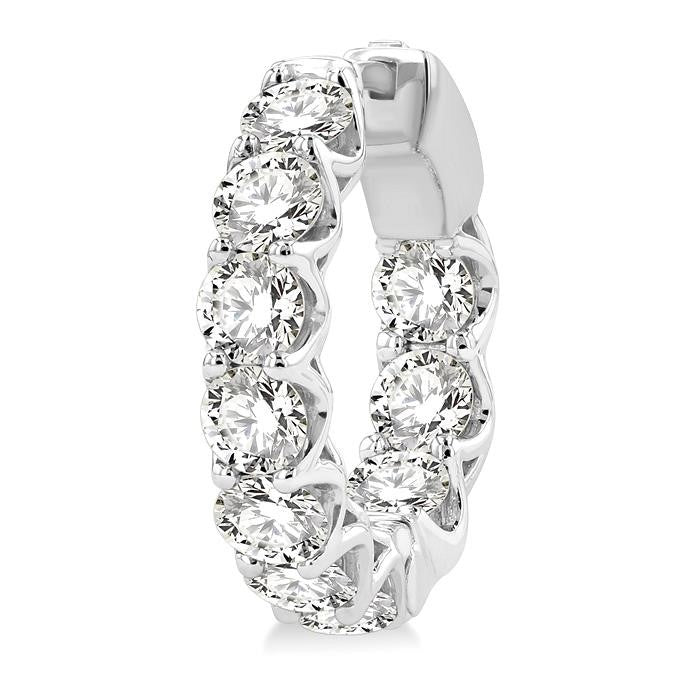 IsLinVio 14K White Gold Diamond Earrings