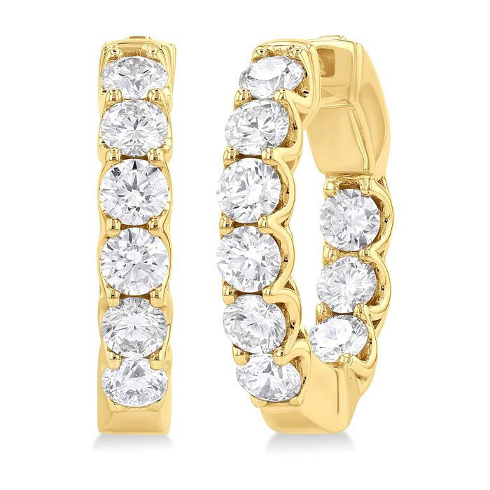 SolNoPho 14K White Gold Diamond Earrings