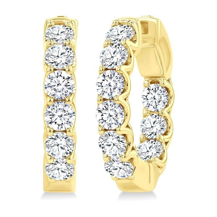 SolNoPho 14K White Gold Diamond Earrings