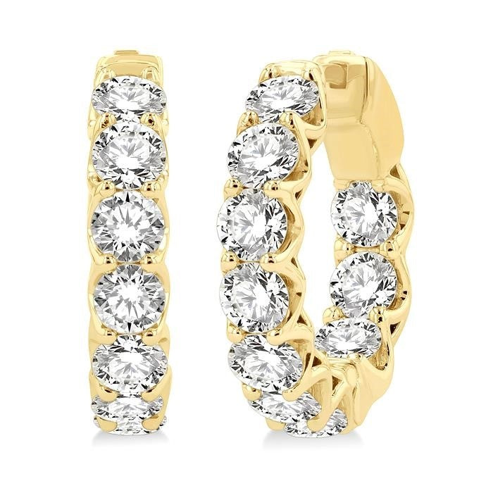 LysVioDor 14K White Gold Diamond Earrings