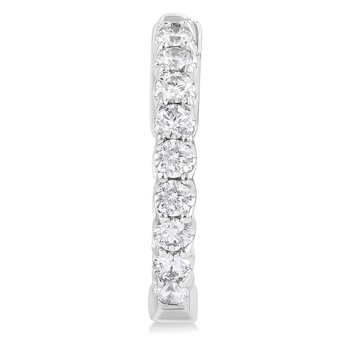Inside-Out Diamond Round Hoop Earrings