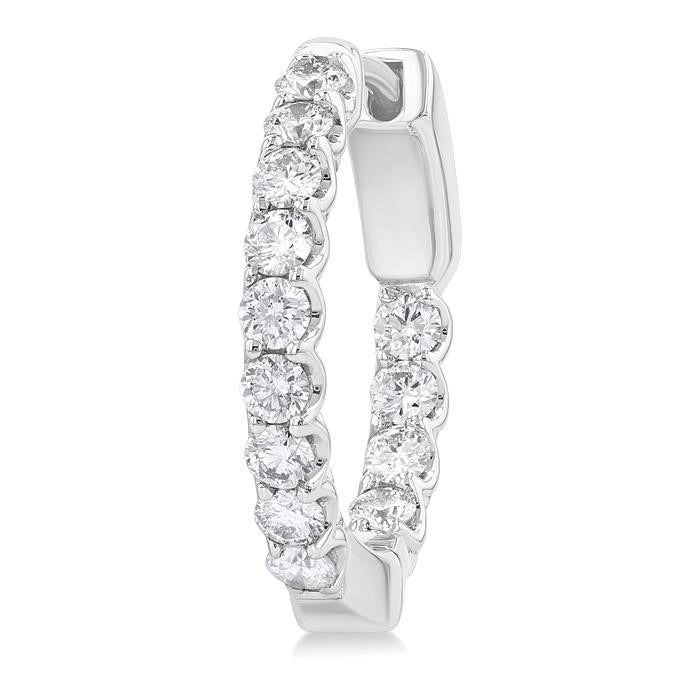 Inside-Out Diamond Round Hoop Earrings