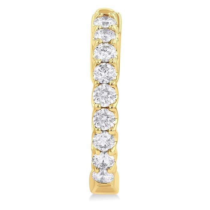 Inside-Out Diamond Round Hoop Earrings