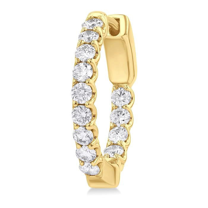 Inside-Out Diamond Round Hoop Earrings