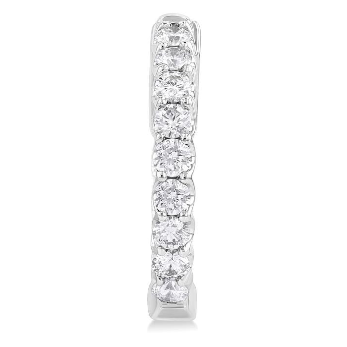 Inside-Out Diamond Round Hoop Earrings