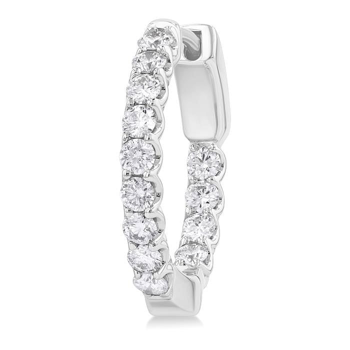 Inside-Out Diamond Round Hoop Earrings