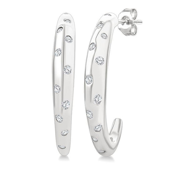 Mosaic Half Hoop Fashion Earrings