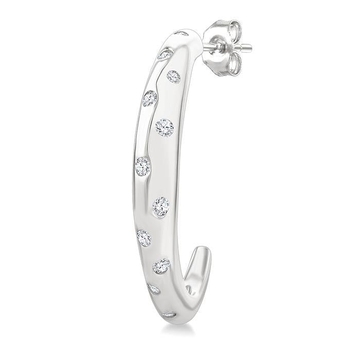 Mosaic Half Hoop Fashion Earrings