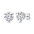 1 1/4 Ctw Round Cut Diamond Martini Stud Earrings in 14K White Gold