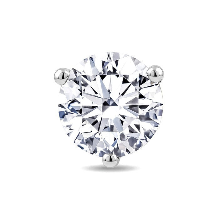 1 1/4 Ctw Round Cut Diamond Martini Stud Earrings in 14K White Gold
