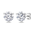 1 1/2 Ctw Round Cut Diamond Martini Stud Earrings in 14K White Gold