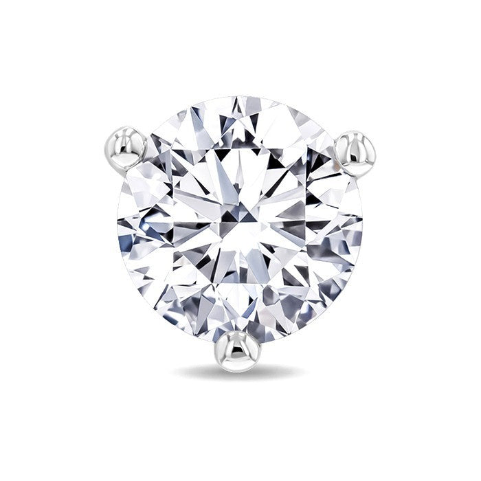 1 1/2 Ctw Round Cut Diamond Martini Stud Earrings in 14K White Gold