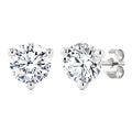 2 Ctw Round Cut Diamond Martini Stud Earrings in 14K White Gold