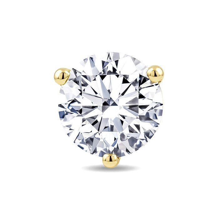 1 1/4 Ctw Round Cut Diamond Martini Stud Earrings in 14K Yellow Gold
