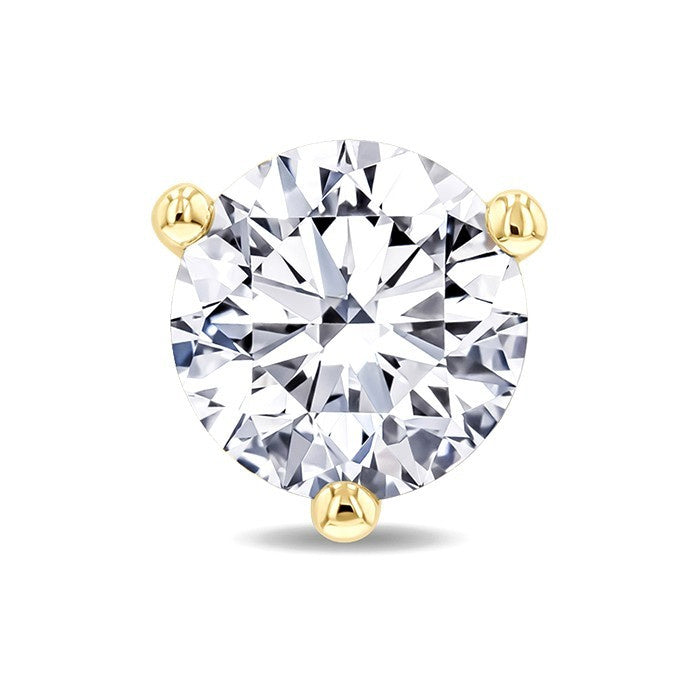 1 1/2 Ctw Round Cut Diamond Martini Stud Earrings in 14K Yellow Gold
