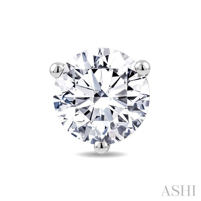 1 1/4 Ctw Round Cut Diamond Martini Stud Earrings in 14K White Gold