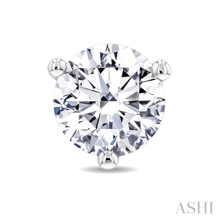1 1/2 Ctw Round Cut Diamond Martini Stud Earrings in 14K White Gold