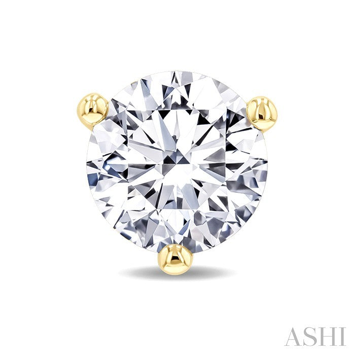 1 1/2 Ctw Round Cut Diamond Martini Stud Earrings in 14K Yellow Gold