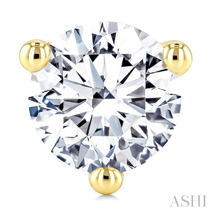 2 Ctw Round Cut Diamond Martini Stud Earrings in 14K Yellow Gold