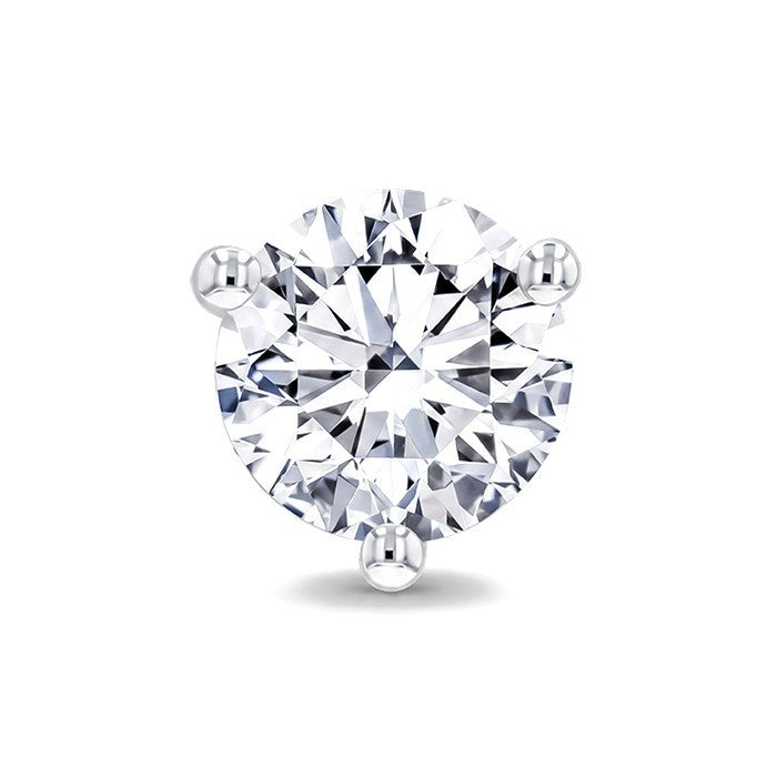 1 Ctw Round Cut Diamond Martini Stud Earrings in 14K White Gold