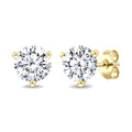 1 Ctw Round Cut Diamond Martini Stud Earrings in 14K Yellow Gold