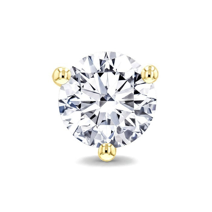 1 Ctw Round Cut Diamond Martini Stud Earrings in 14K Yellow Gold