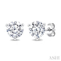 1 Ctw Round Cut Diamond Martini Stud Earrings in 14K White Gold