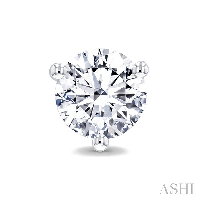 1 Ctw Round Cut Diamond Martini Stud Earrings in 14K White Gold