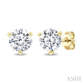 1 Ctw Round Cut Diamond Martini Stud Earrings in 14K Yellow Gold