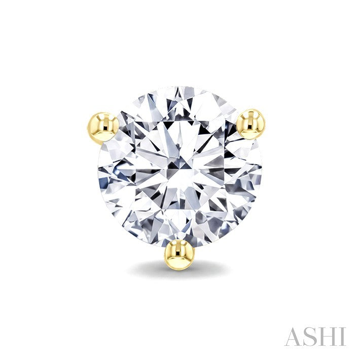 1 Ctw Round Cut Diamond Martini Stud Earrings in 14K Yellow Gold