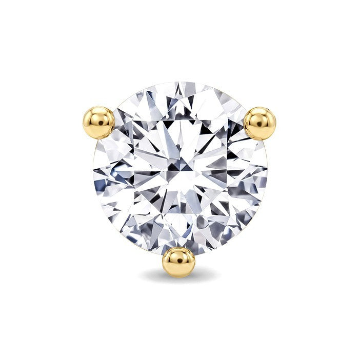 3/4 Ctw Round Cut Diamond Martini Stud Earrings in 14K Yellow Gold