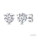 3/4 Ctw Round Cut Diamond Martini Stud Earrings in 14K White Gold