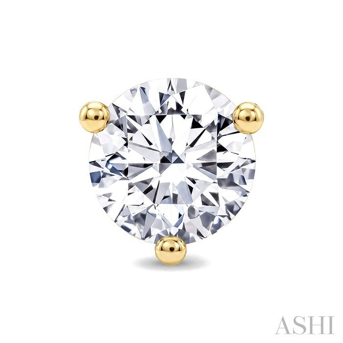3/4 Ctw Round Cut Diamond Martini Stud Earrings in 14K Yellow Gold