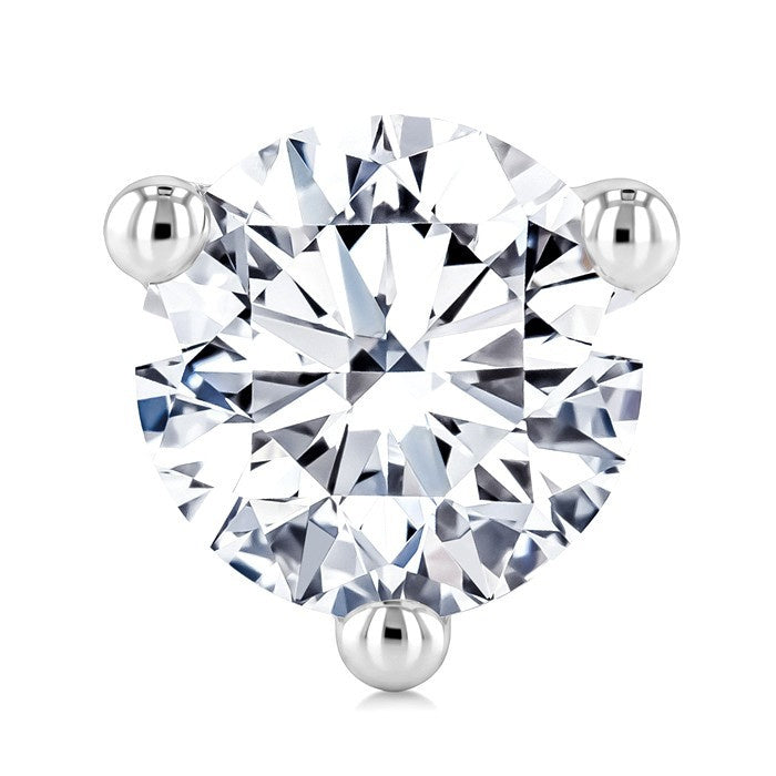 5/8 Ctw Round Cut Diamond Martini Stud Earrings in 14K White Gold