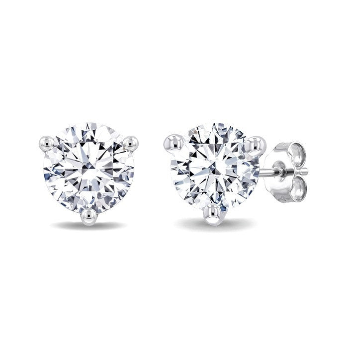 1/2 Ctw Round Cut Diamond Martini Stud Earrings in 14K White Gold