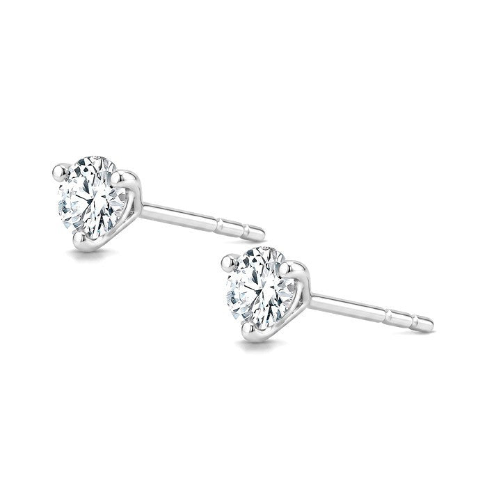 1/2 Ctw Round Cut Diamond Martini Stud Earrings in 14K White Gold