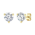 5/8 Ctw Round Cut Diamond Martini Stud Earrings in 14K Yellow Gold