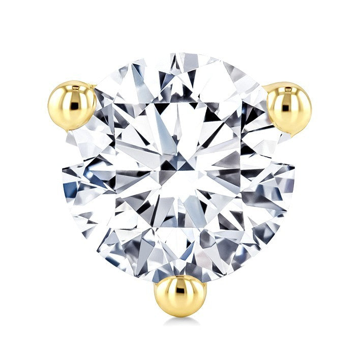 5/8 Ctw Round Cut Diamond Martini Stud Earrings in 14K Yellow Gold