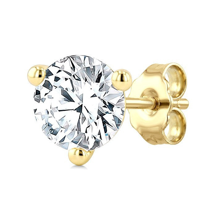 5/8 Ctw Round Cut Diamond Martini Stud Earrings in 14K Yellow Gold