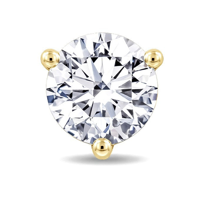 1/2 Ctw Round Cut Diamond Martini Stud Earrings in 14K Yellow Gold
