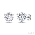 1/2 Ctw Round Cut Diamond Martini Stud Earrings in 14K White Gold