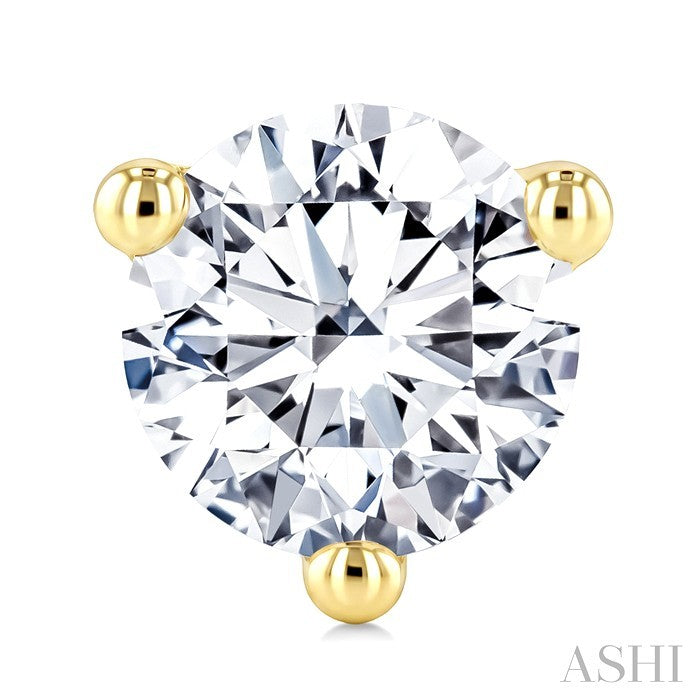 5/8 Ctw Round Cut Diamond Martini Stud Earrings in 14K Yellow Gold