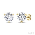 1/2 Ctw Round Cut Diamond Martini Stud Earrings in 14K Yellow Gold