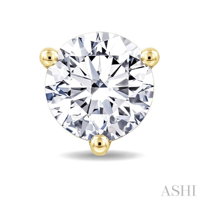 1/2 Ctw Round Cut Diamond Martini Stud Earrings in 14K Yellow Gold