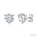 3/8 Ctw Round Cut Diamond Martini Stud Earrings in 14K White Gold