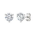 1/3 Ctw Round Cut Diamond Martini Stud Earrings in 14K White Gold