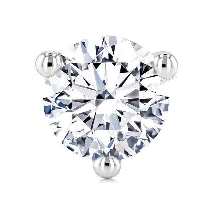 1/3 Ctw Round Cut Diamond Martini Stud Earrings in 14K White Gold