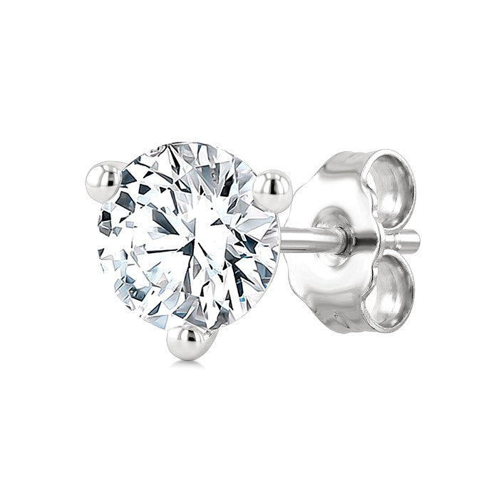 1/3 Ctw Round Cut Diamond Martini Stud Earrings in 14K White Gold
