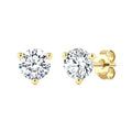 1/3 Ctw Round Cut Diamond Martini Stud Earrings in 14K Yellow Gold